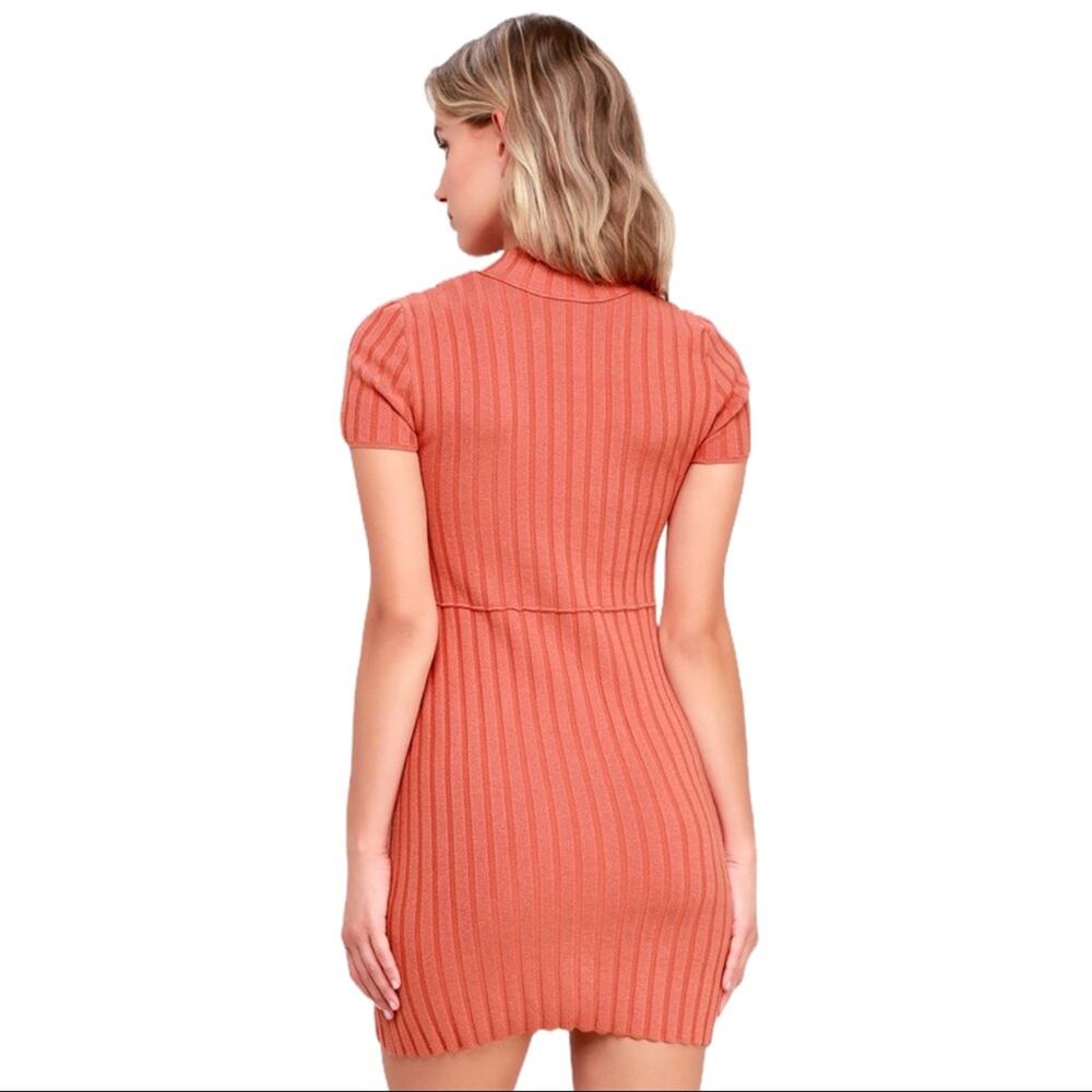 NWOT Free People Blush Ribbed Sweater Dress Medium - Picture 8 of 9